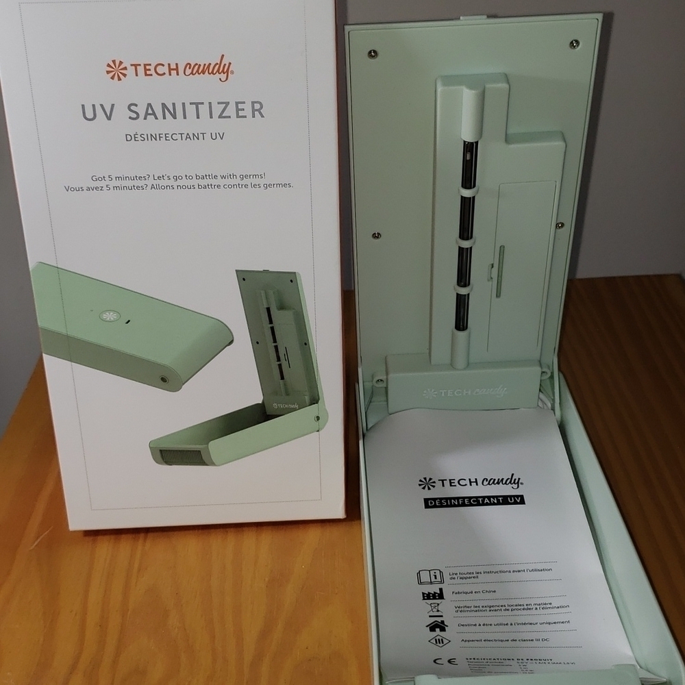 NEW- Tech Candy UV Sanitizer Box- Light Mint Green - Picture 2 of 7